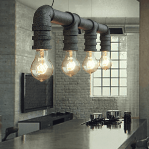 4 Head Water Pipe Industrial Pendant Light | Bright & Plus.