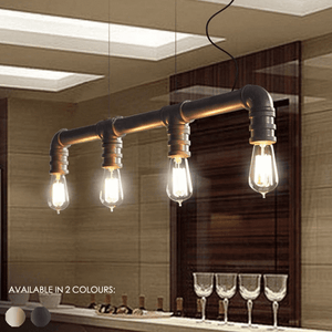 4 Head Water Pipe Industrial Pendant Light | Bright & Plus.