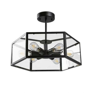 6-Light Living Room Retro Flush Mount Ceiling Light