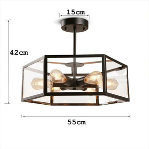 6-Light Living Room Retro Flush Mount Ceiling Light