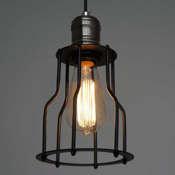 Single Head Industrial Wire Cage Pendant Light | Bright & Plus.