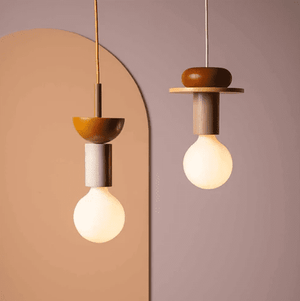 Aksel - Colored Wood Blocks LED Pendant Light