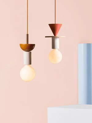 Aksel - Colored Wood Blocks LED Pendant Light