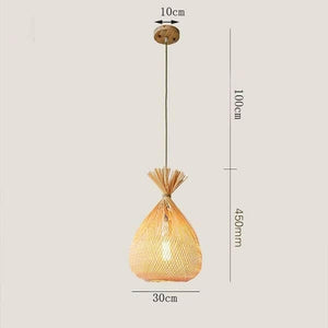 Albert - Bulb Style Bamboo Pendant Lamp | Bright & Plus.