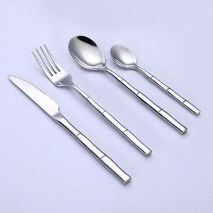 Aldomara Bamboo Gold/Silver Flatware | Bright & Plus.