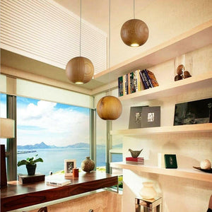 Alessio - LED Wooden Ball Pendant Lamp