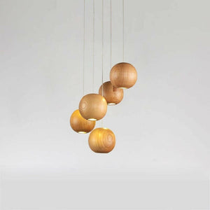 Alessio - LED Wooden Ball Pendant Lamp