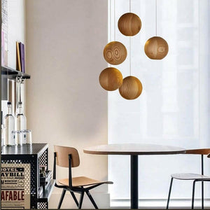 Alessio - LED Wooden Ball Pendant Lamp