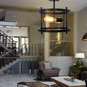 Alper - Retro 2-Light Semi Flush Mount Ceiling Light