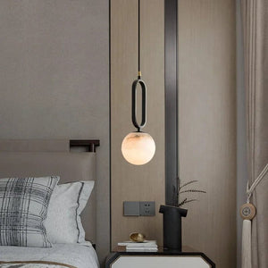 Amica - Modern Marble Ring Ball Pendant Light