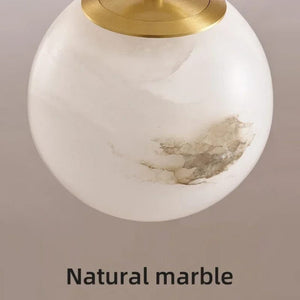 Amica - Modern Marble Ring Ball Pendant Light