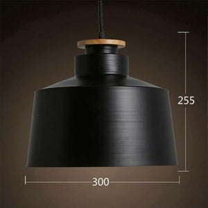 Andru - Contrast Metal & Wood Pendant Lights