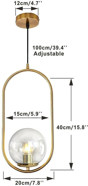 Argus - Modern Gold Globe Pendant Light Industrial