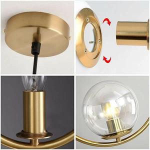 Argus - Modern Gold Globe Pendant Light Industrial