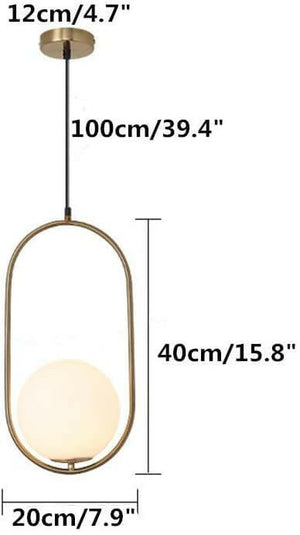 Argus - Modern Gold Globe Pendant Light Industrial