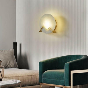 Armin - Modern Copper Marble LED Wall Lamp