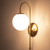 Art deco milk glass ball wall light | Bright & Plus.