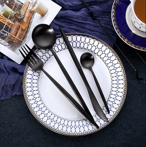 Arya Black Flatware | Bright & Plus.