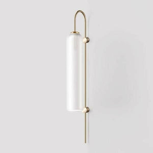 Ashley - Blue And White Glass Tube Wall Sconce Light | Bright & Plus.