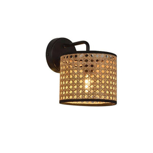 Astri -  Rattan Shade & Metal Wall Lamp