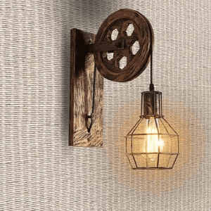 Athen - Industrial Vintage Pulley Wall Mounted Lamp