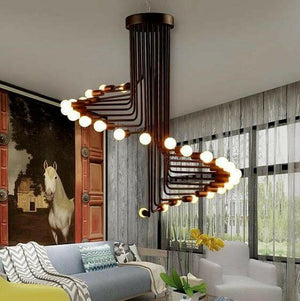 Ava-Modern Nordic Spiral Chandelier | Bright & Plus.