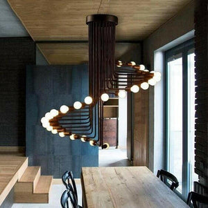 Ava-Modern Nordic Spiral Chandelier | Bright & Plus.