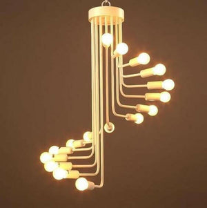 Ava-Modern Nordic Spiral Chandelier | Bright & Plus.