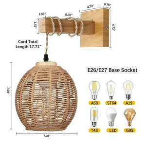 Balui - Bamboo Woven Wood Wall Lamp