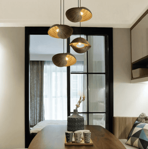 Bamboo Shell Design Suspension Lamp