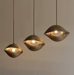 Bamboo Shell Design Suspension Lamp