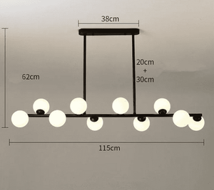 Basil - Glass Globe Chandelier