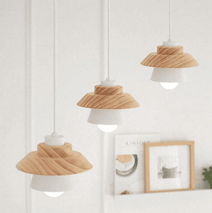 Belle - Modern Nordic Wood and Metal Pendant Light