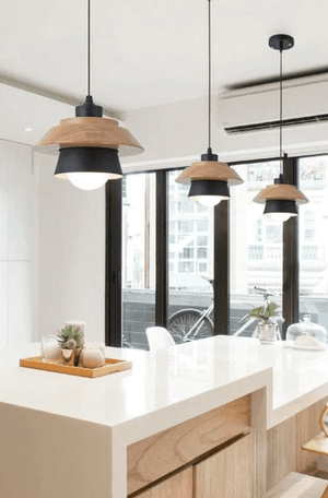 Belle - Modern Nordic Wood and Metal Pendant Light