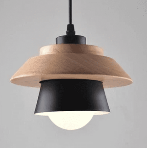 Belle - Modern Nordic Wood and Metal Pendant Light