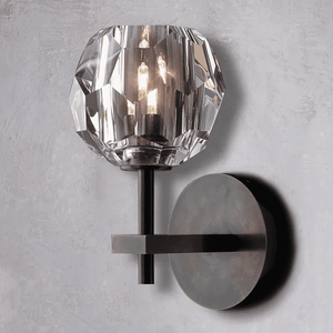 Belle Crystal - Indoor Luxury Copper Wall Lamp