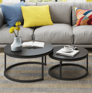 Benson - Modern Round Coffee Table Set | Bright & Plus.