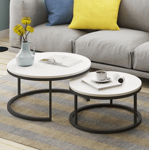 Benson - Modern Round Coffee Table Set | Bright & Plus.