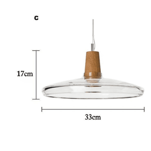 Bentte - Glass With Wooden Top Light | Bright & Plus.