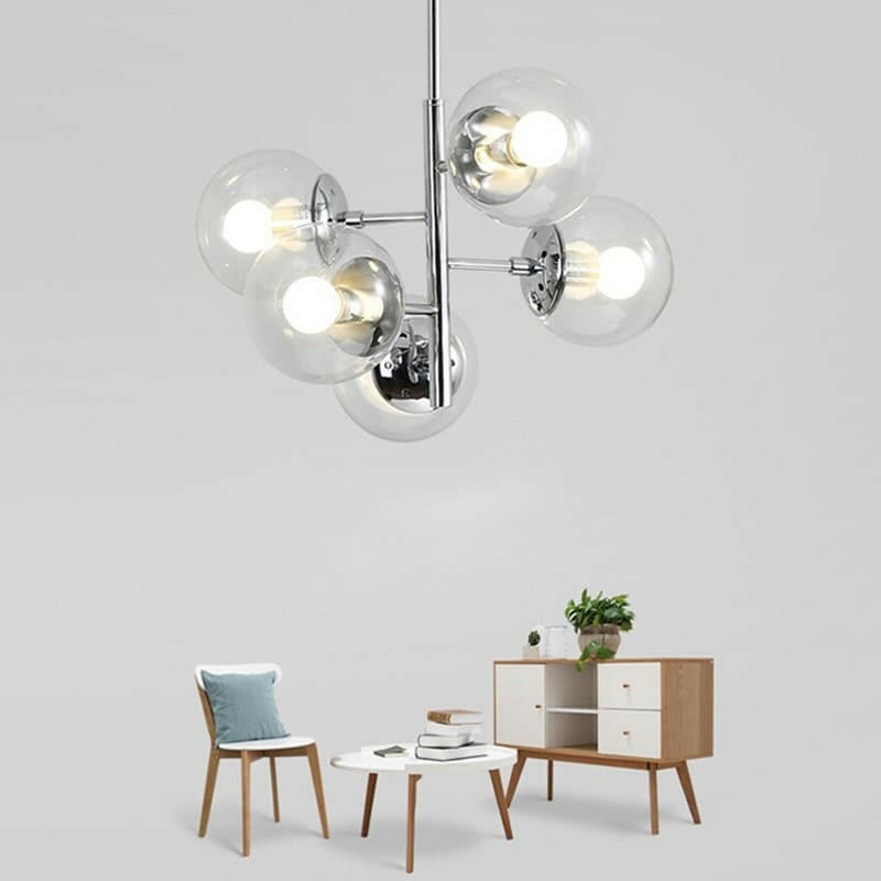 Bergen - Nordic Glass Ball Pendant Light with 5 Lights