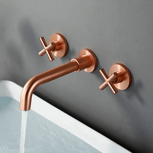 Bertinelli - Double Cross Handle Wall Mounted Faucet | Bright & Plus.