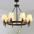 Bjorn - Chandelier with Minimalist Copper Fabric Shade