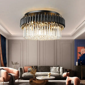 Black Modern Crystal Chandelier for Ceiling