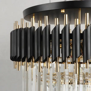 Black Modern Crystal Chandelier for Ceiling