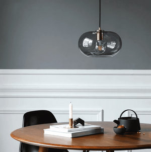 Bluma - Suspension Lamp with Round Glass Lampshade