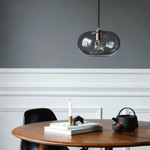 Bluma - Suspension Lamp with Round Glass Lampshade