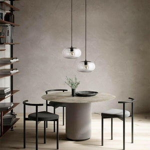 Bluma - Suspension Lamp with Round Glass Lampshade