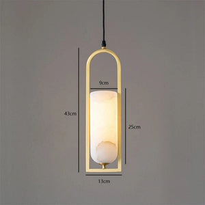 Brecht - Natural Copper Marble Pendant Lamp