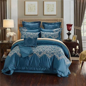 Brizia Luxury Egyptian Cotton Embroidery Duvet Cober Set | Bright & Plus.