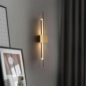 Emin - Wall Lamp LED Wall Design with Gold Metal Bar